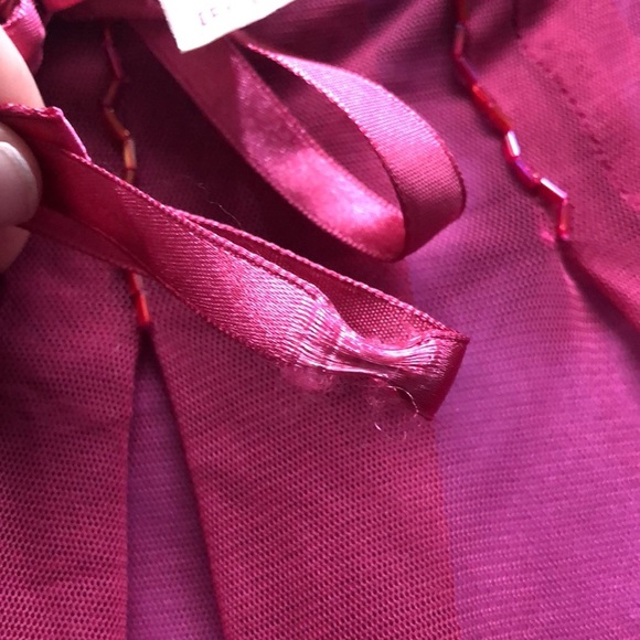 Free People Vintage Full Double Layer Boho Pink Skirt Size Small - Picture 6 of 6